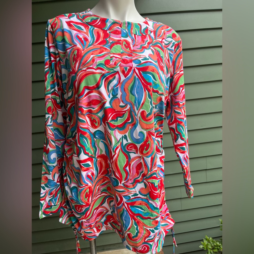 Coolibar Hokulani Ruche Swim Shirt